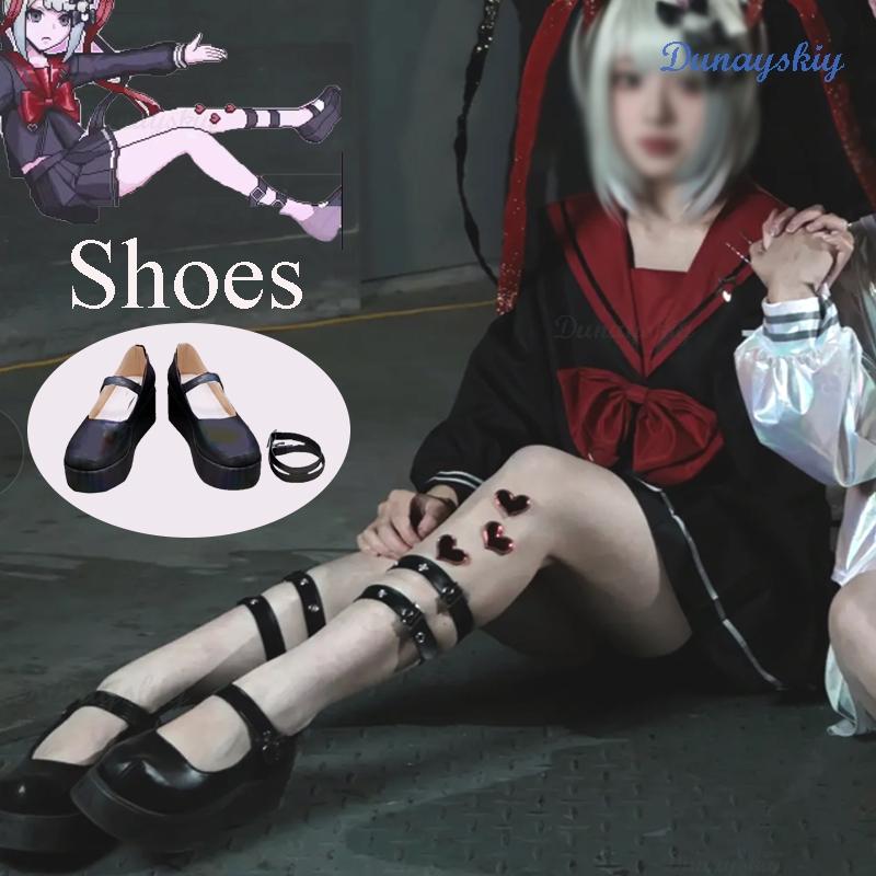 Needy Girl Overdose Black JK Cosplay Costume Wig Game Needy Girl Overdose Cosplay KAngel Black School Uniform Skirt Jirai Kei