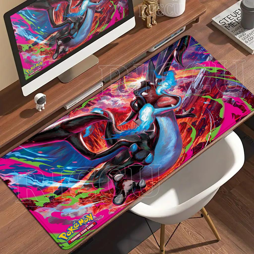 Mouse Pad Anime Gaming Accessories Large Playpad Gamer Computer Office Laptop PC Keyboard Desk Mat P-Pokemons Charizard Mousepad