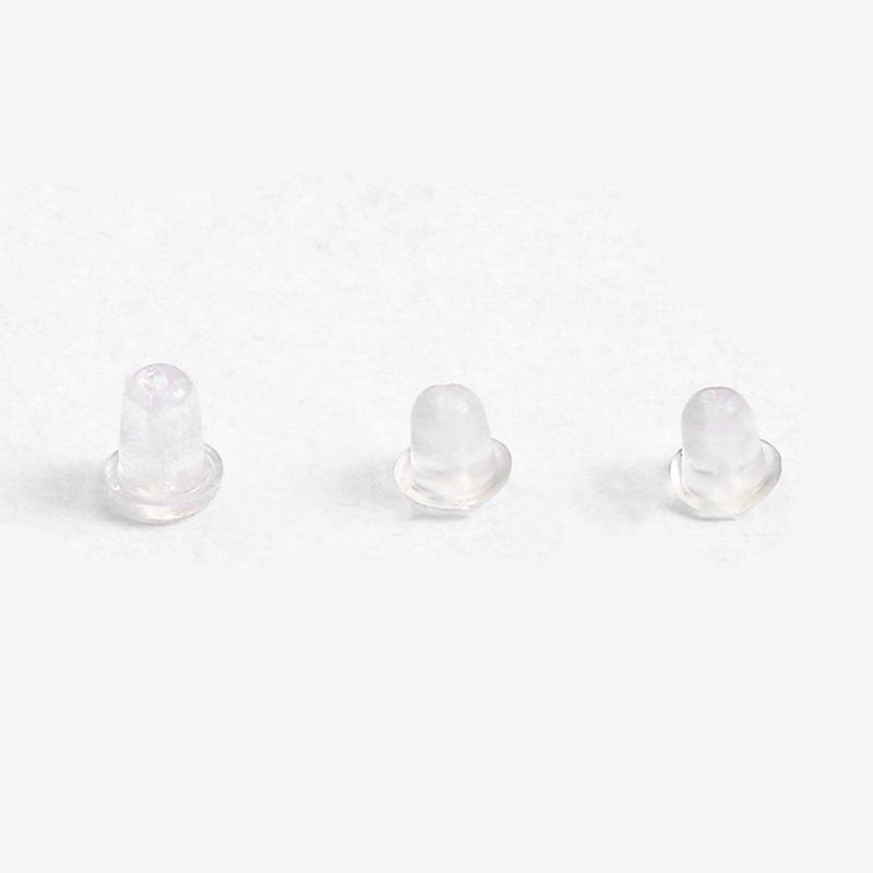 200 Clear Plastic Ear Plugs and Jewelry Accessories: DIY Earring Clasps and Leather Stoppers Collection