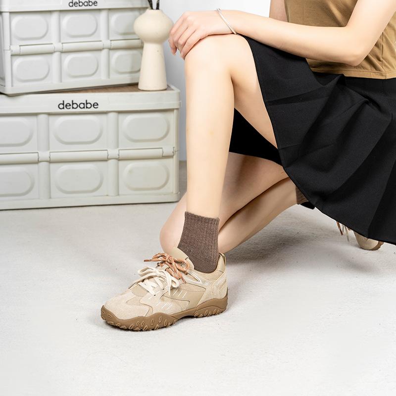 Customized leather platform dad Dexun board shoes Forrest Gump shoes women's 2025 new spring and autumn versatile sports and leisure shoes women