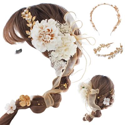 [LALALA schoonheidsbloemen] Prachtig haaraccessoire, perfect voor volwassenheids ceremonies en diploma-uitreikingen (beige) 2600LL
