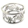 Silver Ring 'Flora' Silver (rhodium) - 9 Mm