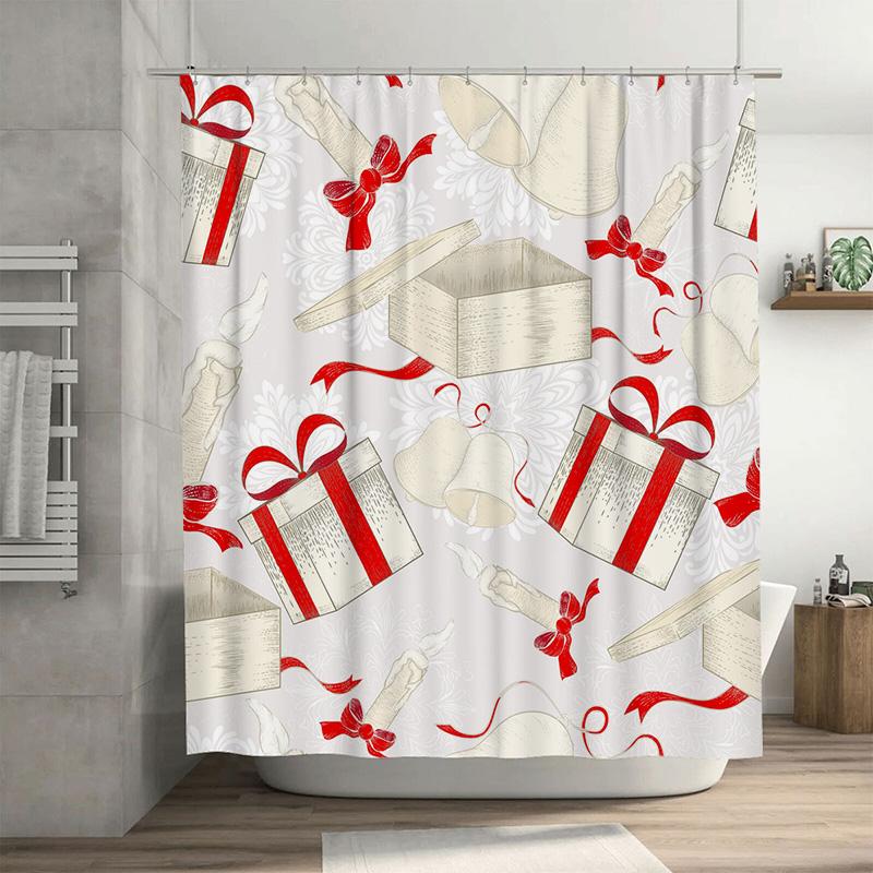 

TU Shower Curtain Vintage Floral Pattern Waterproof Bathroom Decor Farmhouse Rustic Home Textile Washable Liner 90x180cm35x71in