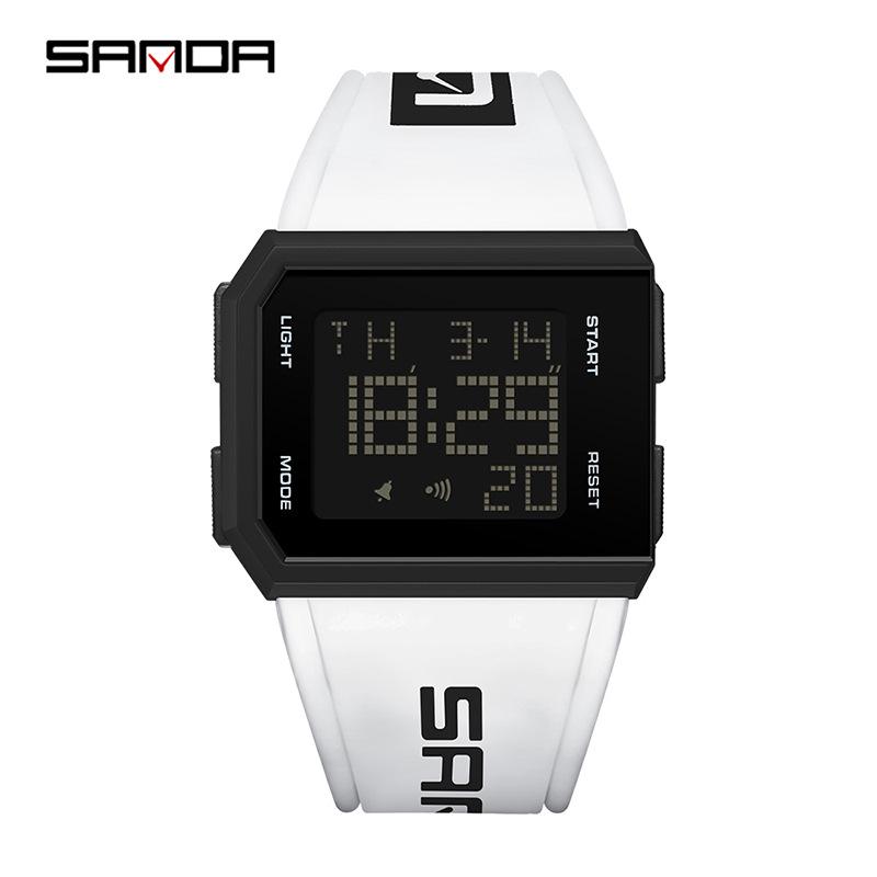 Sanda Sport Luminous Waterproof Casual Wristwatch for Students - Versatile Unisex Digital Timepiece