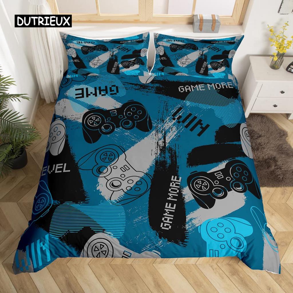 Gamepad Comforter Cover R Bedding Set Teens Video  Duvet  for Youth Kids Boys Modern  Controller Bedspread