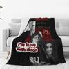 Damon Salvatore The Vampire Diaries Blankets Soft Warm Flannel Throw Blanket Bedspread for Living room Picnic Travel Home Couch