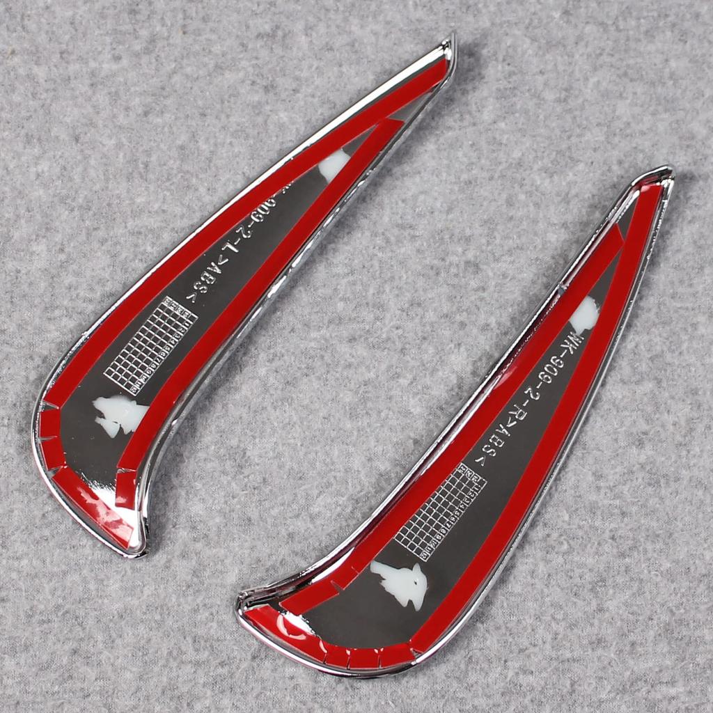 RUIQ Chrome Front Fog Lamp Garnish Bezel Cover for 2021 and Later Mercedes-Benz C-Class (W206) (Bezel B)