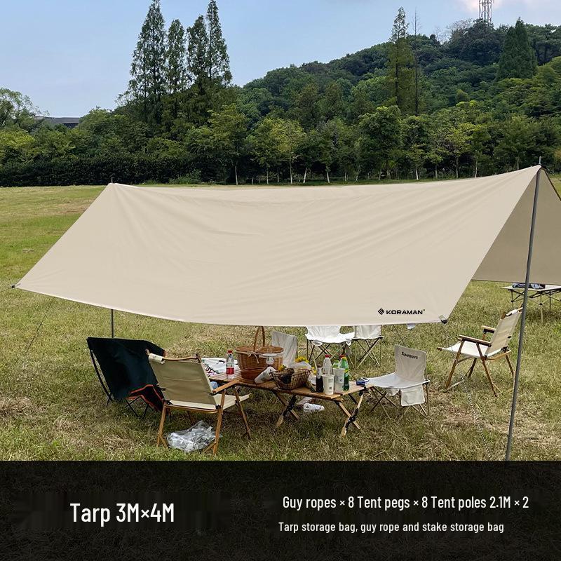 

Butterfly-Shaped Outdoor Sunshade Tent: Square Canopy Sun Shelter for Camping & Picnics, Offers Sun Protection & Heat Insulation (E18) 4-6 People