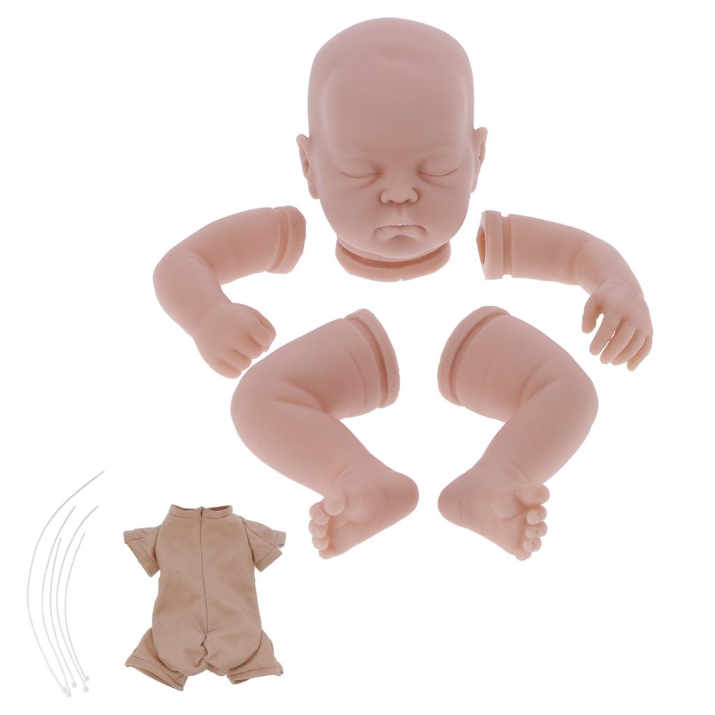 19 Inch Simulation Unpainted Reborn Doll Kit Silicone Unfinished Baby Doll Mold Parts Set