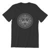 Aum Mandala Sacred Geometry T-Shirt for Men Spiritual Magic Zen Symbol 100% Cotton Printed T Shirt for Man Plus Size Clothing