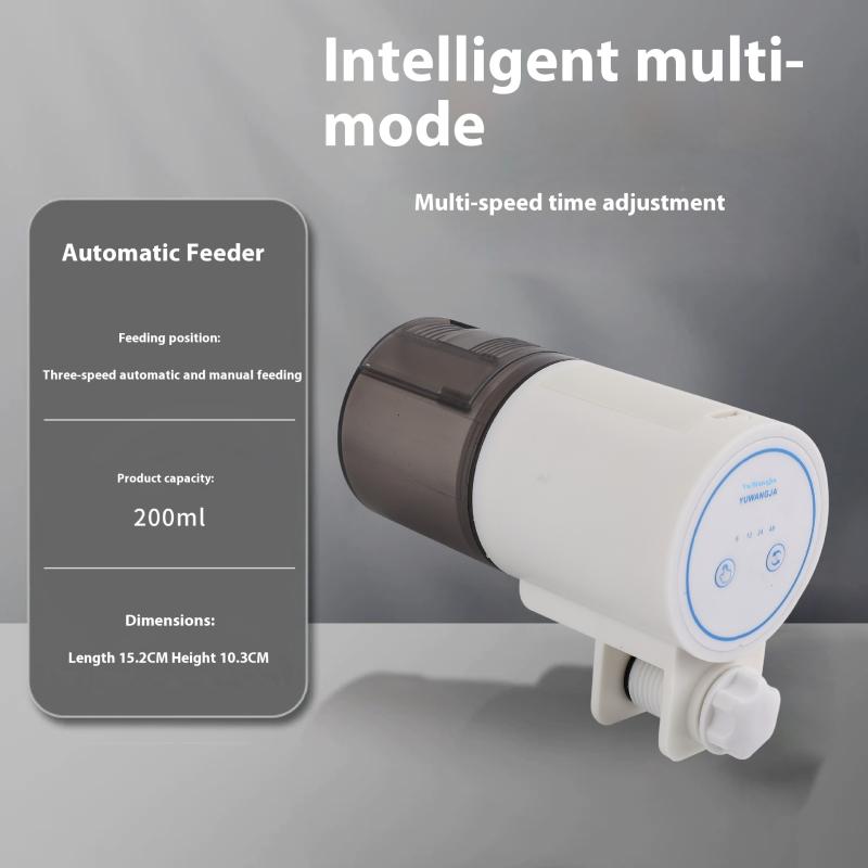 

Automatic Fish Feeders Fish Tanks Feeders Moisture-Proof Auto Fish Feeders For Aquariums Large Capacity белый