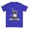 Retro Raccoon Rock Music Gift Unisex Kids Women Funny Raccoon Cotton T Shirt For Unisex Summer  Vintage T Shirts Oversized Cheap Tops