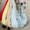 Japan and South Korea Solid Color Lazy Wind Tote Bag Women's Casual Versatile Commuter Shoulder Bag Large Capacity Student Class Tutoring Bag