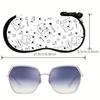 Portable Hanging Cat Print Eyeglass Case Soft Water-resistant Reading Glass Pouch with Hook Leather Sunglasses Holder