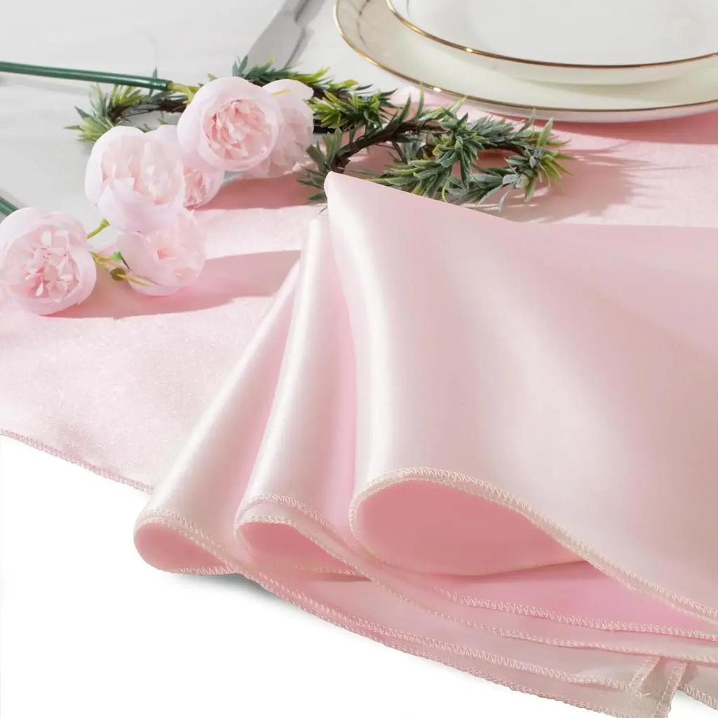 12PCS Satin Weddings Napkins Cloth 30X30cm Dinner Polyester Table Decor For Party Birthday Wedding Decoration