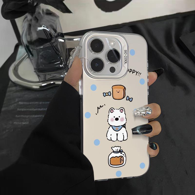 Bread dog for Apple 15 mobile phone case iPhone16Promax color silver 14 anti-drop 12Pro men and women 13