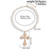 PuRui Trendy Gold Color Perfectly Round Imitation Zircon Necklace Man Adjustable Jesus Cross Pendant Lucky Zircon Accessories