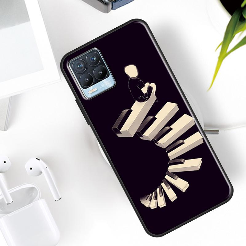 Music Piano Elegant Case For Realme 15 11 12 13 14 Pro Plus C63 C61 C55 C51 C53 C25 C65 C67 C71 C75 GT6 GT7 Pro