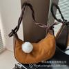 Hand Carry Fashion Dumpling Bag Women 2025 Autumn and Winter Korean Ins Simple Versatile Shoulder Bag Niche Trend Messenger Bag