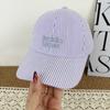 New quick-drying empty top light and breathable baseball cap women's fashion versatile striped embroidered letter sunshade cap