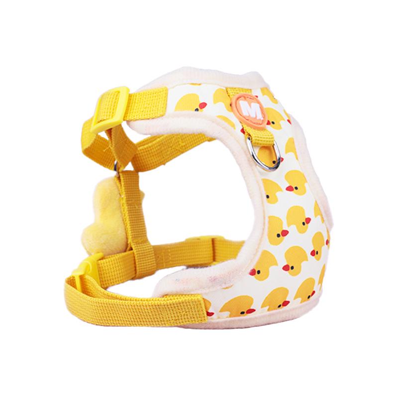 Universal Pet Harness & Leash: Cute Cartoon Design for Cats & Dogs - Essential Outdoor Walking Gear