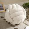 Knotted Ball Throw Pillow Ultra Soft Companionship Decorative Hand-woven Knotted Ball Plush Toy Velvet PP Cotton Sofa Cushion
