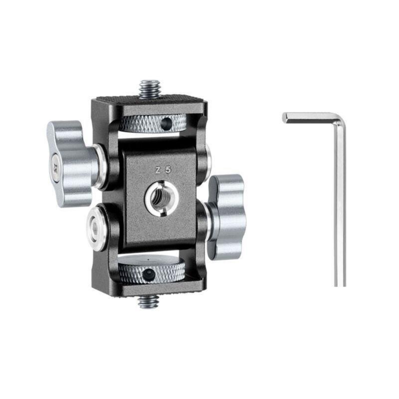 Aluminiumlegierung Zwei-Kopf-Gimbal-Ständer für Kameras und Zubehör 180° Neigungen und 360° Schwenks für Vlogs und Aufnahmen