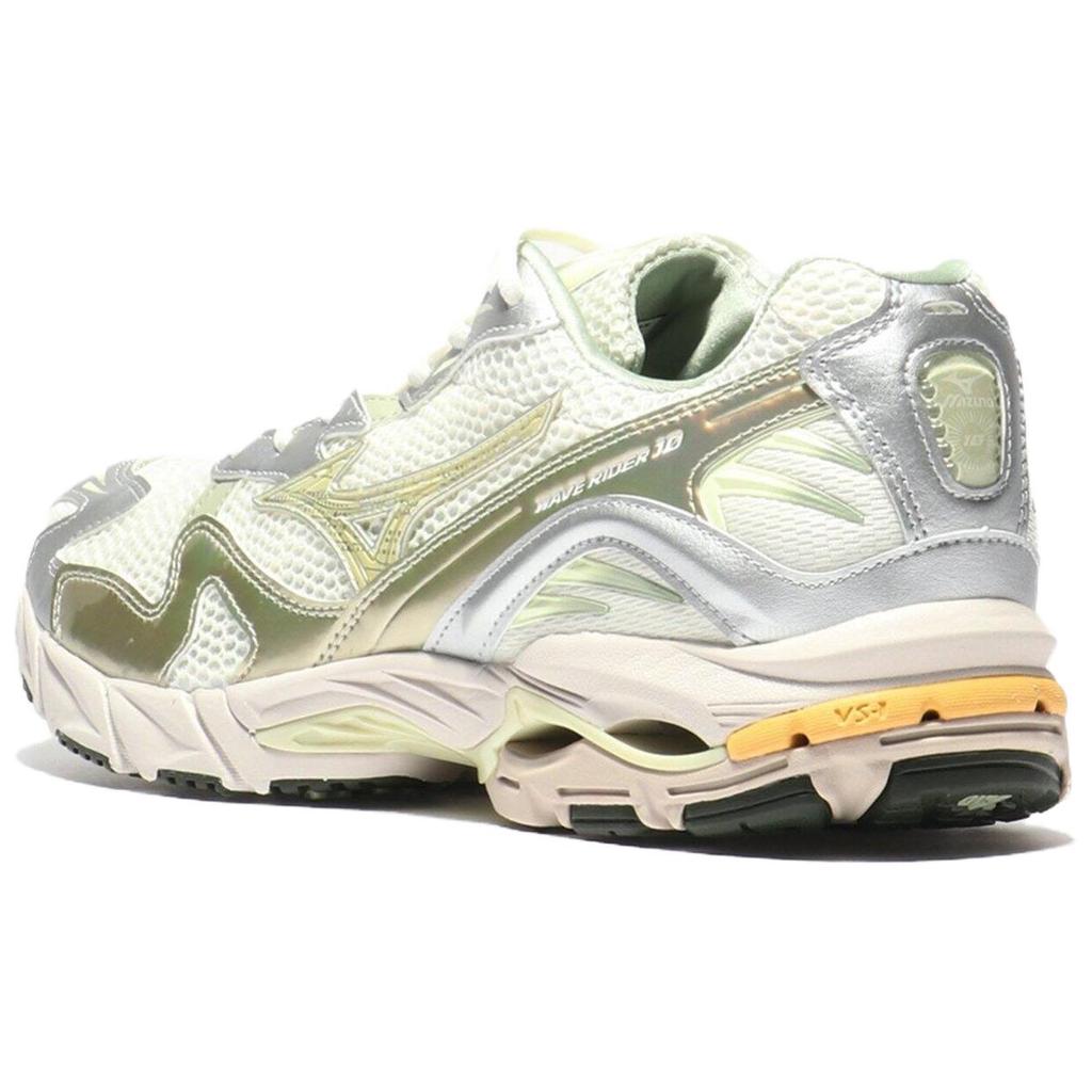 Mizuno Wave Rider 10 Sports Fashion Non-Slip Low-Top Running Shoes Women sneaker White Silver D1GA243106