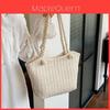 Elegante Borsa a Shopper Intrecciata da Donna Ideale per Viaggi Primaverili Estivi Uso Casuale in Spiaggia