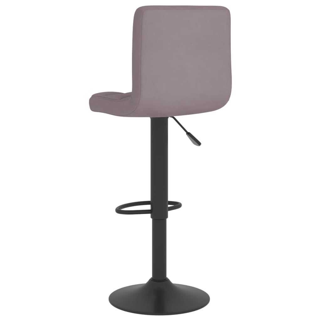 Bar Stool Set 2 Pieces Taupe Fabric