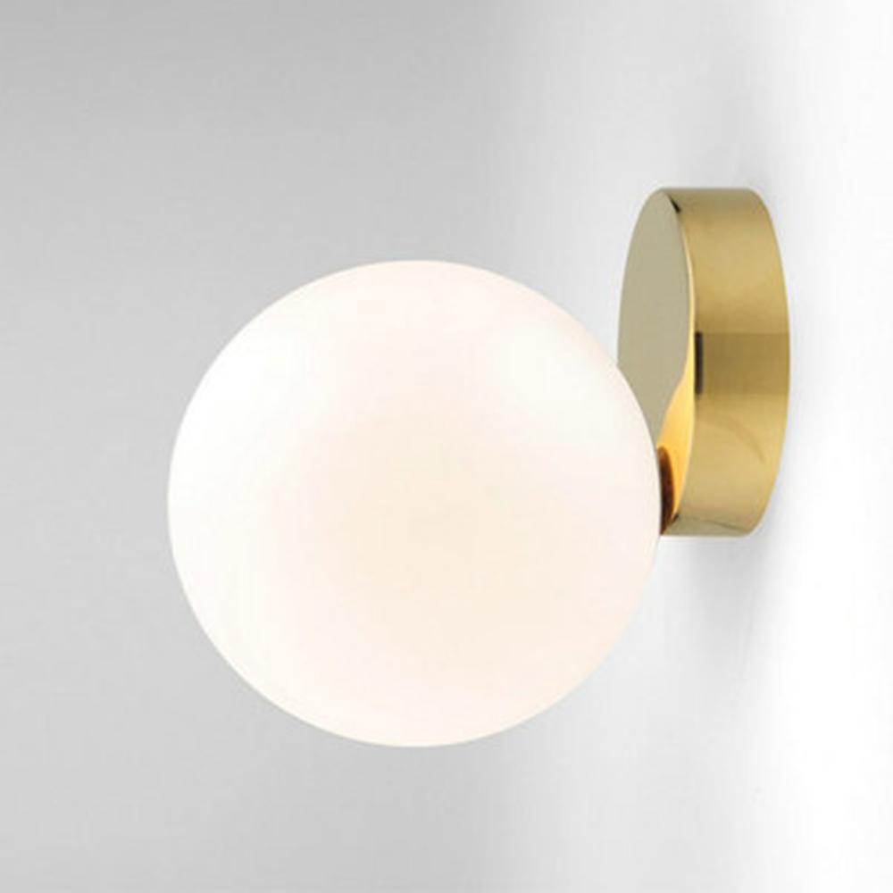Simple Postmodernist Wall Lamp Cabinet Living Room Night Corridor Night Alley Milk White Glass Ball (Bulb Not Included)