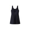 Anta Letter Print Round Neck Sleeveless Swim Dress Women Swimwear Black 1823531426-1