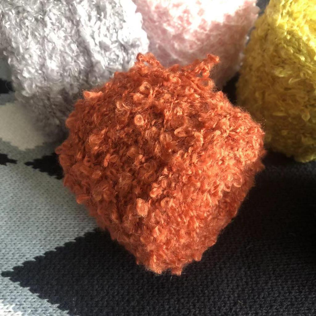 Hand-Knitted Wool Loop Yarn for Doll Hair, DIY Projects, and Scarf/Hat Knitting