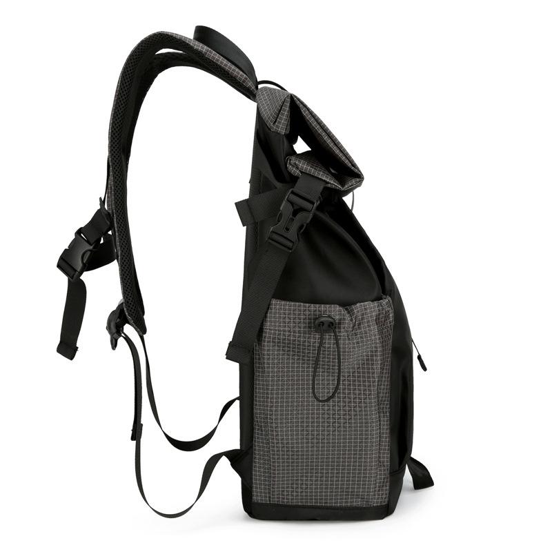 Herrenrucksack mit Falt- und Rollverschluss, Trendige und modische Arbeitskleidung, Funktioneller Stil, Reise und Freizeit