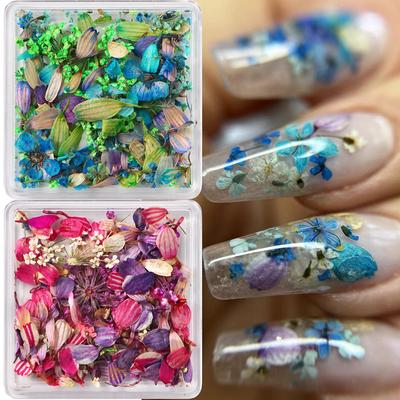 1Box Nail Art Flower Decoration Delicate Dried Flower Nail Art Decorations Exquisite Nail Art Beauty For Charms Accessories