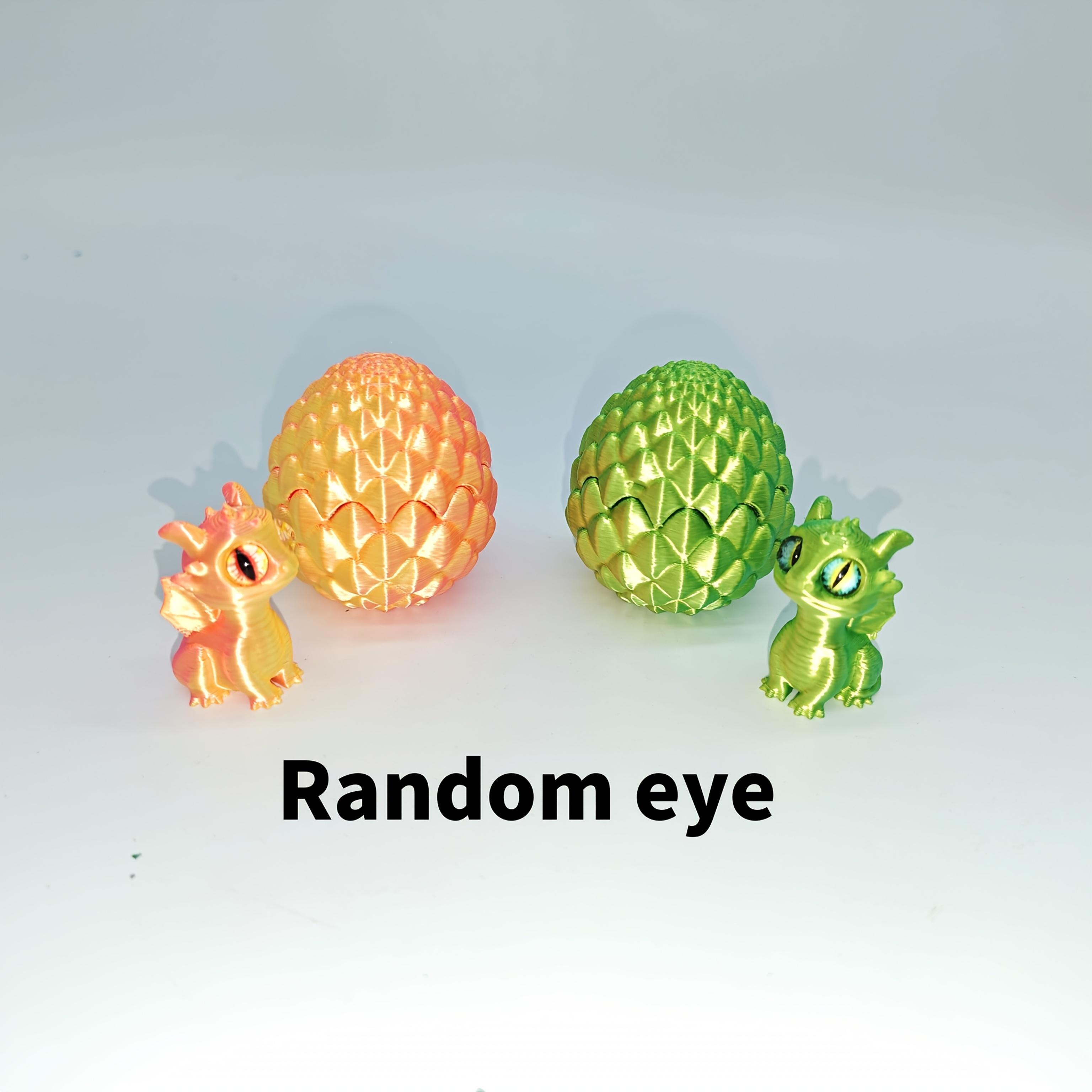 

Набір декору з 2 яєць дракона та міні-дракона - Великодні яйця, надруковані на 3D-принтері, з милими фігурками драконів - Декор для дому та офісу, аксесуари для столу, декор у вигляді дракона