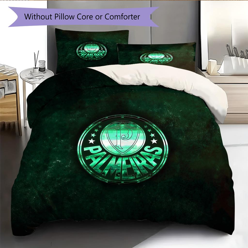 Palmeiras Pattern Bedding Quilt Set Home Decoration Gift (1 * duvet cover + 2 * pillowcase without core)