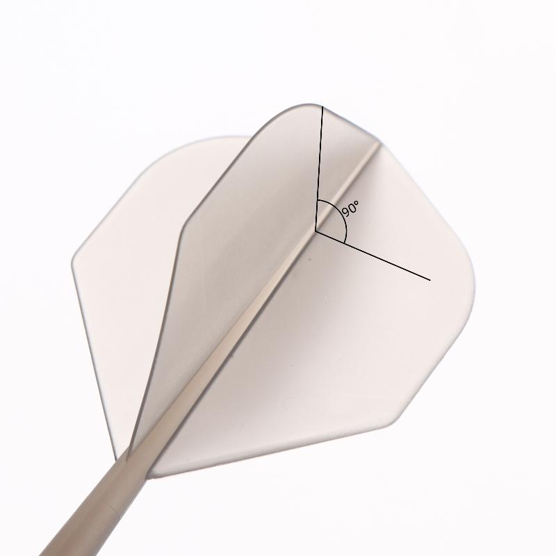 75% Transparent 2BA Darts 3 Stück Anti-Drop L-Form Flight Leichte Tragbare Darts für Treffen mit Freunden Indoor-Spiel