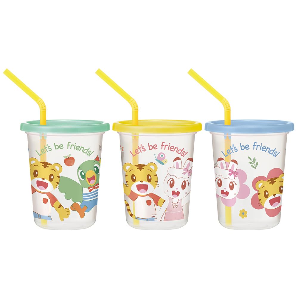 Skater Tumbler with Straw Set of 3 320ml Made In Japan Shimajiro 23 SIH3ST-A
