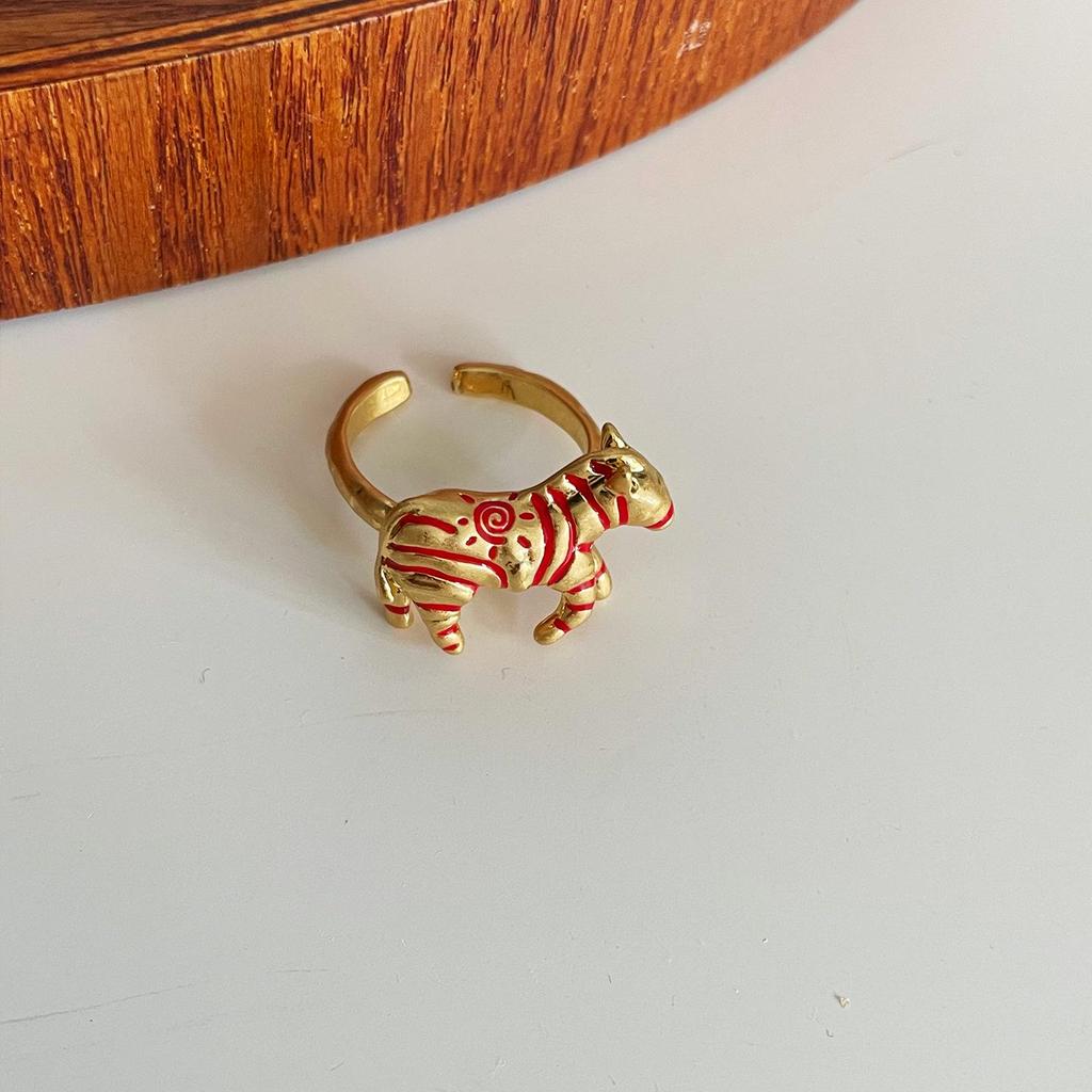 Bohemian Zebra Stripes Adjustable Ring & Earrings Set