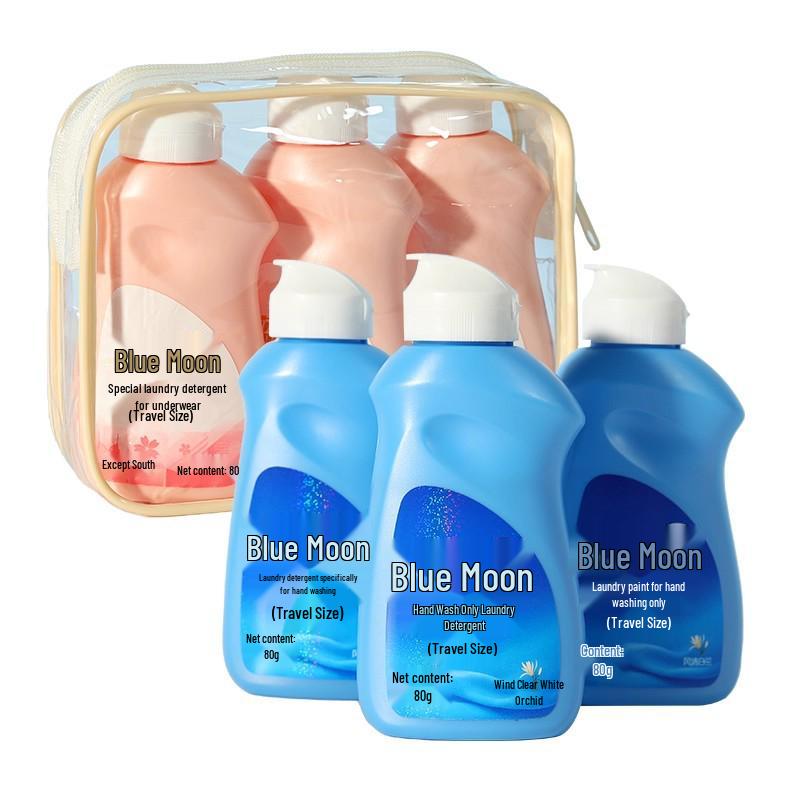 Fresh White Peony Hand Wash Laundry Detergent, 80g Travel-Size Bottle, Portable for Business Trips and Flights