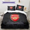 Arsenal F Pattern Bedding,Quilt Set Quilt Cover Pillowcase Home Birthday Gift(1 * Duvet Cover + 2 * Pillowcase, Without Core)