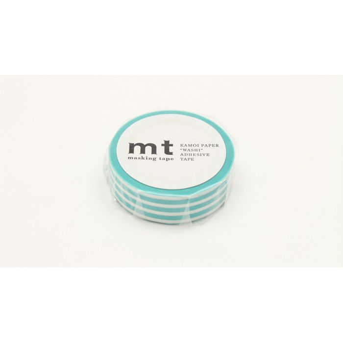 Masking tape lignes - Bleu lagon - 1,5 cm x 7 m