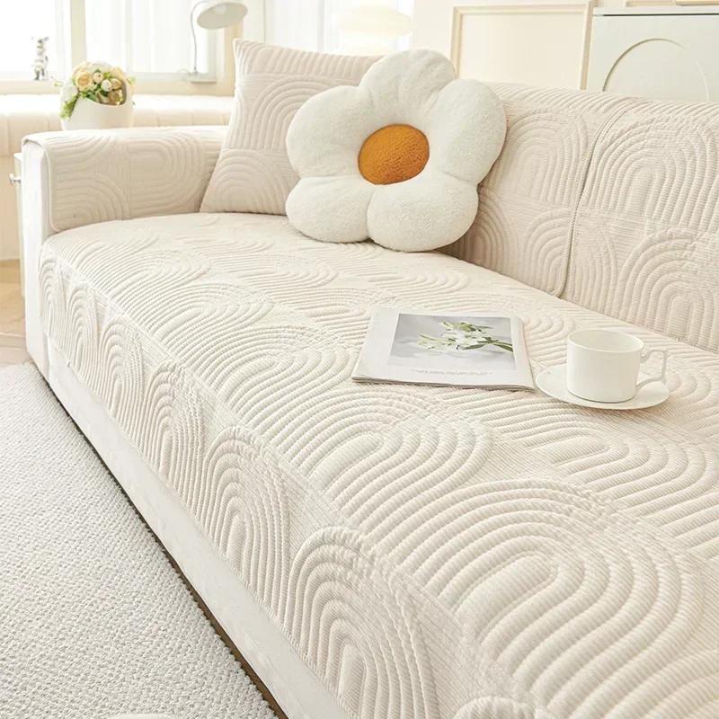 

Мягкий плюшевый чехол для дивана в гостиную, зимний теплый диван, полотенце, нескользящий, универсальный, Г-образный чехол для дивана, защитный чехол для домашнего декора A 70x70