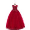 European & American Flower Beaded Princess Dress for Girls - Catwalk & Piano Performance Wear