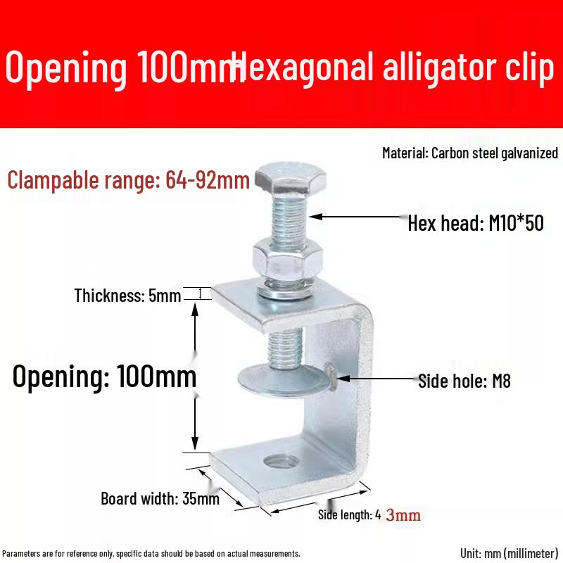 304 Stainless Steel U-Clamp Tiger Clamp with Hand-Tightened Eyebolt