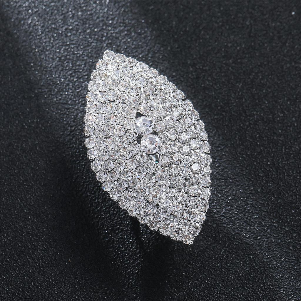 High-Grade Luxury Crystal Ring Temperament Shining Opening Adjustable Women's Ring Party Ring