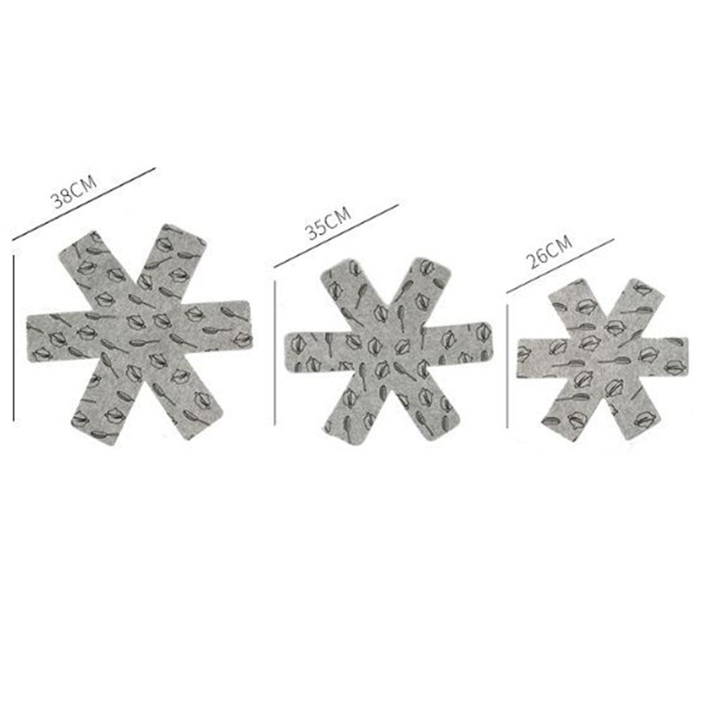 3 Pcs Pot Pan Protector Cookware Protectors Non-stick Protection Pan Separators Pads Separate and Protect Surfaces for Cookware