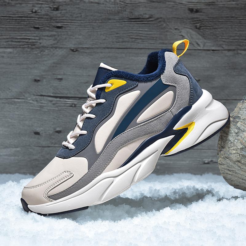 Fashion Shoes For Men Designer Leather Casual Cotton Warm Sneakers Lace Up Male Outdoor Sports Male Shoes Tennis Big Size 48