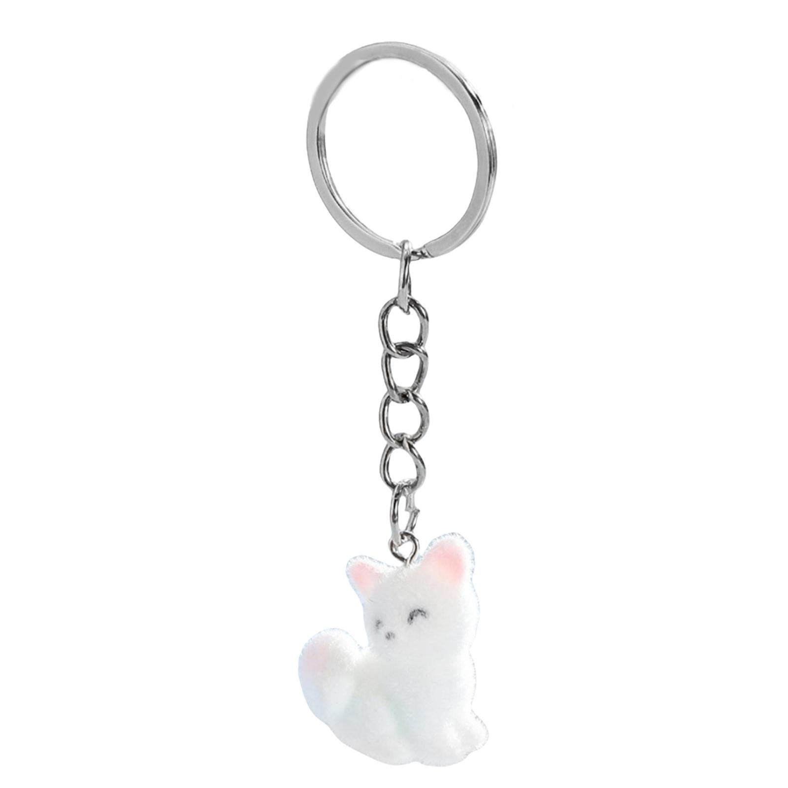 

Милый 3D брелок для ключей с изображением кота, мягкий плюшевый брелок для кошек, подвесная подвеска, 3D брелок, прочные металлические брелоки для модниц C